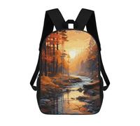 sinyumoney Sunset Forest Backpack School Bag Rucksack Casual Daypacks School Work Travel Bag for Girl, Teen Girls 17inch