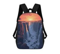sinyumoney Sunset in Victoria Falls Backpack School Bag School Secondary High School College Backpack Travel for Boys/Girls/Teenagers 17inch