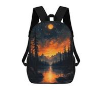 sinyumoney Sunset Landscape Backpack School Bag Rucksack Casual Daypacks School Work Travel Bag for Men, Women & Teenage Boys 17inch