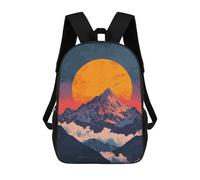 sinyumoney Sunset Mountain Peak Backpack School Bag Travel College Rucksack Backpacks for Boys/Girls/Teenagers 17inch