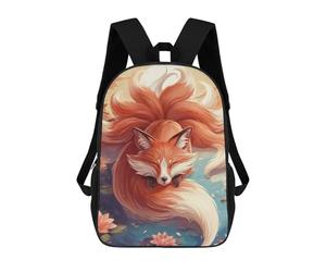sinyumoney Sunset Nine Tailed Fox Rucksack Water Resistant Computer Rucksack for Campus Outdoor Travel Sports 17inch