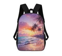 sinyumoney Sunset on The Beach School Backpack Lightweight Schoolbag Dayback Bookbag College for Teenage Girls Boys Women Men 17inch