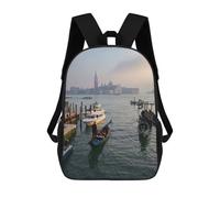 sinyumoney Sunset over Gondola Venice Kids' Backpack 3D Printing School Bag Boys Cool Daypacks Casual Knapsack Fun Back Bag for Kids And Teenager 17inch