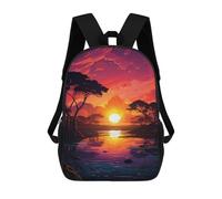 sinyumoney Sunset Reflections on Water -1 Backpack School Daypacks Business Backpack Water Resistant Bookbag for Camping Outdoor Adventures And Daily Travel 17inch