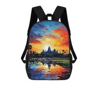 sinyumoney Sunset Reflections on Water Children's Backpacks 17inch School Backpack 3D Printed Bag Bookbag for Kids Travel Rucksacks Boy Girl Book Bags Kids School Bag