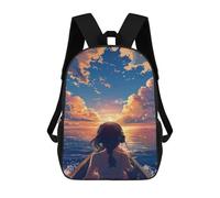 sinyumoney Sunset Serenity Journey Rucksack Rucksack Casual Daypacks School Work Travel Bag for Men, Women & Teenage Boys 17inch