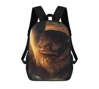 sinyumoney Sunset Sloth School Bag 3D Printed 17inch Backpacks Fashion Kids School Backpack Rucksacks for Boys Elementary And Middle School Students