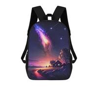 sinyumoney Sunset Stardust Retreat Backpack 3D Printed Children's School Backpack for Kids High Capacity Travel Rucksacks Book Bags Kids School Bag Back Pack 17inch