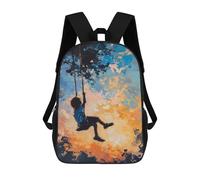 sinyumoney Sunset Swing Rucksack Fashion Stationery Backpack Waterproof Casual Daypacks for Men, Women & Teenage Boys 17inch