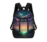 sinyumoney Sunset Torii Gate Ronaldo Backpack, Children's Backpack, Student School Bag, Book Bag, 3D Printed School Bag For Boys And Girls, 17inch