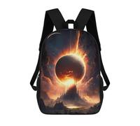 sinyumoney Super Sun Eclipse Backpack 3D Printed Kids School Backpack High Capacity Travel Backpacks Book Bags Kids Backpack 17inch