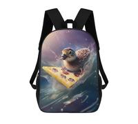 sinyumoney Surfing Ducklings School Backpack Water Resistant School Bag Business Backpack for Men/Women 17inch