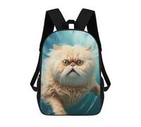 sinyumoney Surprised Cat in Water Backpacks 3D Printed Kids School Backpack Outdoor Casual Daypack Fashion Casual Children Backpacks Cute Travel Bags 17inch