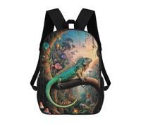 sinyumoney Surreal Iguana Safari Rucksack Fashion Stationery Backpack Waterproof Casual Daypacks for Men/Women 17inch