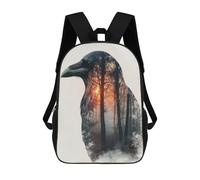 sinyumoney Surreal Nature And Animal Kids Backpack, Kids School Bag 3D Printed School Backpacks for Boys And Teenager School Students 17inch