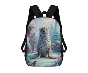 sinyumoney Surreal Seal Safari School Bags High Secondary School Bags Casual Backpack for Campus Outdoor Travel Sports 17inch