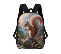 sinyumoney Surreal Squirrel Safari Backpack School Secondary Causal Travel High School Bags for Boys/Girls/Teenagers 17inch