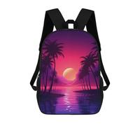sinyumoney Surreal Synthwave Oasis Backpack School Bag Rucksack for Girls Boys Backpacks Large Capacity Kids Back Pack Lightweight School Bags for Children Students 17inch