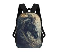 sinyumoney Surrealism Horse 3D Printed 17inch School Bag Children's School Backpack Travel Backpacks Casual Fashion Bag for Kids School Students