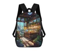 sinyumoney Sushi Bar Serenity Backpack School Backpack Kids School Bag Large Capacity Kids Backpack for School Rucksack 3D Book Bag Gifts for Kids 17inch