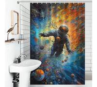 sinyumoney Swallowed By The Universe Bath Shower Curtains Mildew Waterproof Polyester Fabric Soft Fabric Hotel Shower Curtain for Bathtub Shower Stall 46.85x70.87Inch（119x180cm）