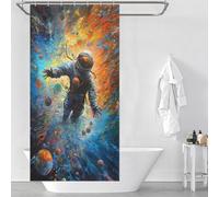 sinyumoney Swallowed By The Universe Shower Curtain Anti Mould Fabric Polyester Bath Curtains for Shower for Kids Women Men 35.43x70.87Inch（90x180cm）