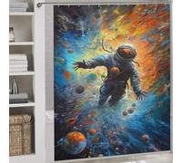 sinyumoney Swallowed By The Universe Shower Curtains Mould Proof Waterproof Polyester Fabric Bath Curtains for Shower for Shower Bath Curtain 69.69x70.87Inch（177x180cm）