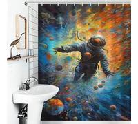 sinyumoney Swallowed By The Universe Shower Curtains Mould Proof with Hooks Waterproof Fabric Shower Curtain with Hooks Bathtub 56.30x70.87Inch（143x180cm）