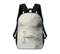 sinyumoney Swan in Misty Lake School Bags Water Resistant Travel Backpack Computer Bag for School/Work/Travel 17inch
