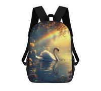 sinyumoney Swan Lake Serenity Backpack School Bag Rucksack Casual Daypacks School Work Travel Bag for Teenage Girls Boys Women Men 17inch