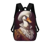 sinyumoney Swan Poster Backpack 3D Printed Kids School Backpack High Capacity Travel Backpacks Book Bags Kids Backpack 17inch
