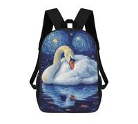 sinyumoney Swan Under Starry Night Backpack School Bag Water Resistant Computer Rucksack for Teenage Girls Boys Women Men 17inch