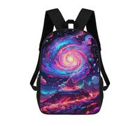 sinyumoney Swirling Galaxy 3D Printed 17inch Kids School Bag Rucksacks Children's School Fashion Casual Back Pack High Capacity Travel Book Bags
