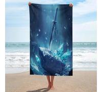 sinyumoney Sword Beneath The Crystal Towels Bathroom Oversized Highly Absorbent Quick Dry Beach Towel Bath And Pool 130cm*80cm