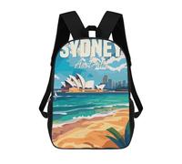sinyumoney Sydney Australia Backpack School Bag Lightweight Airport College Students Back Pack for Men/Women 17inch