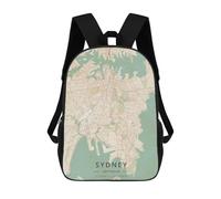 sinyumoney Sydney Australia Children's Backpacks School 3D Printed Bag Bookbag for Kids Travel Rucksacks Boy Girl Book Bags Kids School Bag 17inch