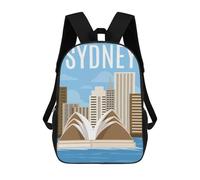 sinyumoney Sydney Australia School Backpack for Girls Backpack Water Repellent Casual Daypack Lightweight Rucksack Boy Girl School Backpack 17inch