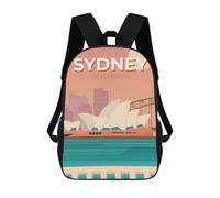 sinyumoney Sydney Australia School Bags Large Water Resistant Laptop Backpack for Campus Outdoor Travel Sports 17inch