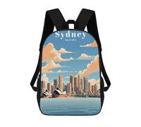 sinyumoney Sydney Australia Travel Backpack School Secondary Causal Travel High School Bags for Boys/Girls/Teenagers 17inch