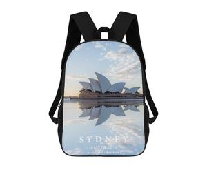 sinyumoney Sydney Coodinate Art Backpacks Kids Student Schoolbag,3D Printed Backpacks,Elementary And Middle School Students Backpacks for Boys Girls 17inch