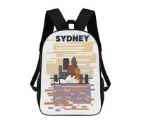 sinyumoney Sydney Harbour Backpacks 3D Printed Kids School Backpack Outdoor Casual Daypack Fashion Casual Children Backpacks Cute Travel Bags 17inch