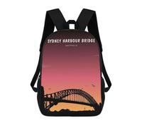sinyumoney SYDNEY HARBOUR BRIDGE School Bags Daypacks Business Backpack Water Resistant Bookbag for School/Work/Travel 17inch