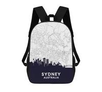 sinyumoney Sydney NSW Australia Backpack School Lightweight Casual Daypack School Backpacks for Men, Women & Teenage Boys 17inch