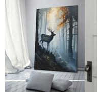 sinyumoney Sylvan Stag Wall Canvas for Living Room for Living Room Kitchen Home Decorations Modern Art Prints 12x18inch(30x45cm)
