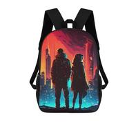 sinyumoney Synthetic Skyscape Lovers Kids' Backpack 3D Printing School Bag Boys Cool Daypacks Casual Knapsack Fun Back Bag for Kids And Teenager 17inch