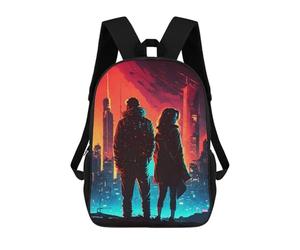 sinyumoney Synthetic Skyscape Lovers Kids' Backpack 3D Printing School Bag Boys Cool Daypacks Casual Knapsack Fun Back Bag for Kids And Teenager 17inch