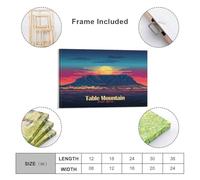 sinyumoney Table Mountain South Africa Landscape Art Work for Home Walls for Rustic Bath Decor Canvas Art 16x24inch(40x60cm)