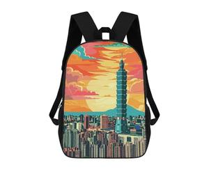 sinyumoney Taipei Taiwan City Casual Daypack Backpacks School Bag for Girls Boys High College Teens Knapsack Men Women Travel Laptop Rucksack College Bookbag 17inch