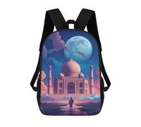 sinyumoney Taj Mahal India Art Backpack School Backpack Kids School Bag Large Capacity Kids Backpack for School Rucksack 3D Book Bag Gifts for Kids 17inch