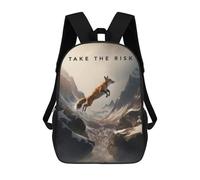 sinyumoney Take The Risk Motivation School Backpack Large Water Resistant Laptop Backpack for Girls Boys Teenage 17inch